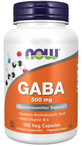 Now Foods Gaba With Vitamin B-6 500 Mg (100 Vegi Kapsül) - Mutant