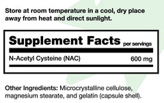 NAC (N-ACETYL CYSTEINE) Karaciğer Koruyucu 500mg 60 KAPSÜL