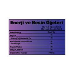 Grimsupps Creatine 150 Çiğnenebilir Tablet (Ahududu Aromalı)