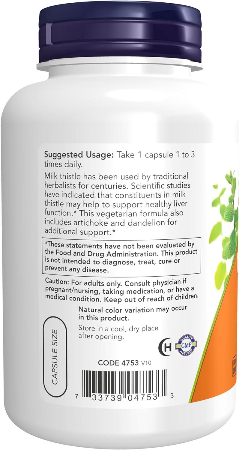 Now Foods Milk Thistle Extract Double Strength  300 mg (200 Veg Kapsül)