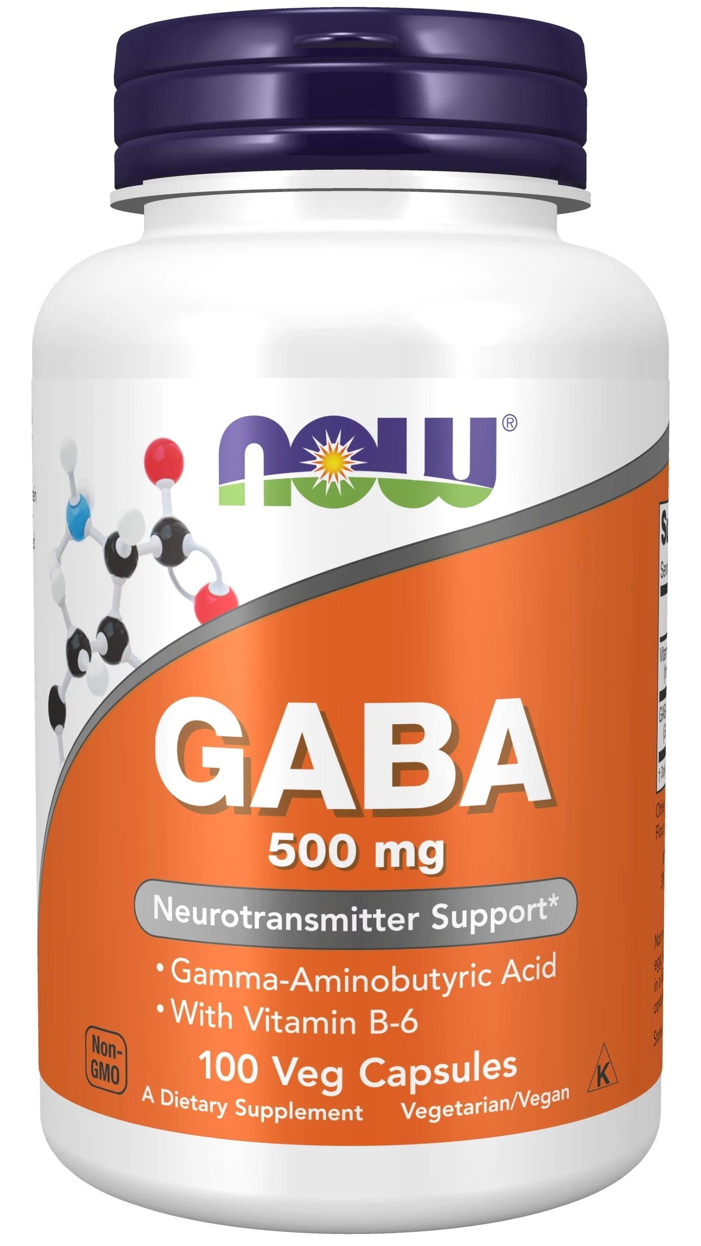 Now Foods Gaba With Vitamin B-6 500 Mg (100 Vegi Kapsül)