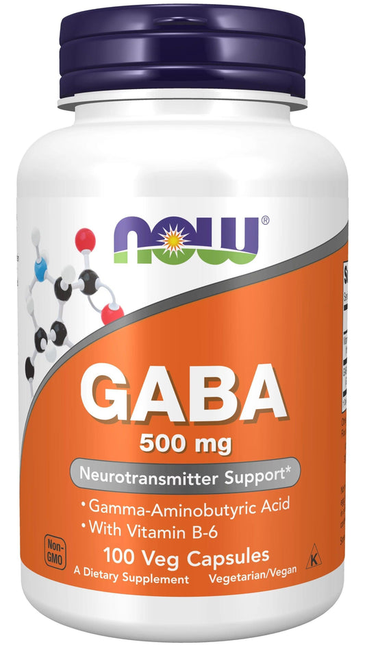 Now Foods Gaba With Vitamin B-6 500 Mg (100 Vegi Kapsül)