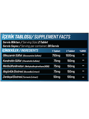 GRIMSUPPS BONEFORGE Glukozamin & MSM 60 Tablet – Eklemleriniz İçin Maksimum Güç!