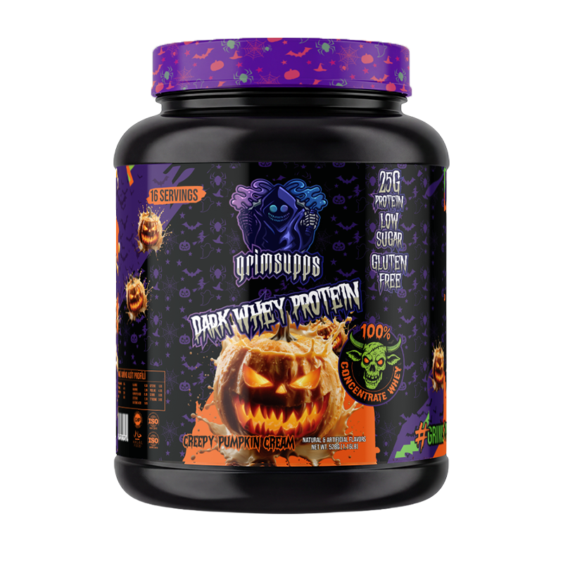 Grimsupps Dark Whey Protein Tozu 528g - Creepy Pumpkin Cream - 25g Protein