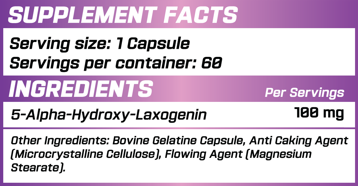 Grimlabs Laxogenin 100mg 60 Kapsül - Mutant