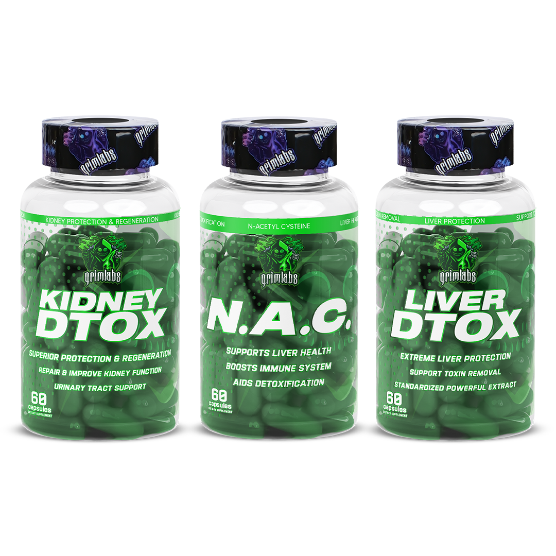 GRIMLABS DETOX SETİ - KIDNEY DTOX & LIVER DTOX & N.A.C.