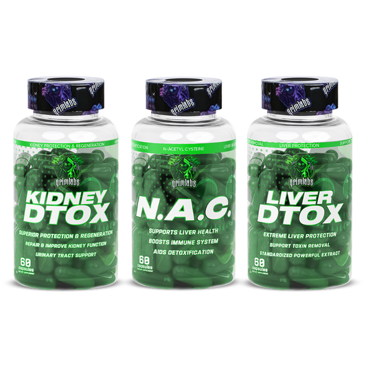 GRIMLABS DETOX SETİ - KIDNEY DTOX & LIVER DTOX & N.A.C.