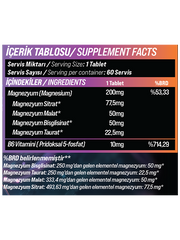 GRIMSUPPS OBLIVION Magnezyum Complex 60 Tablet – Kas, Sinir ve Enerji Desteğinde Üst Seviye Formül