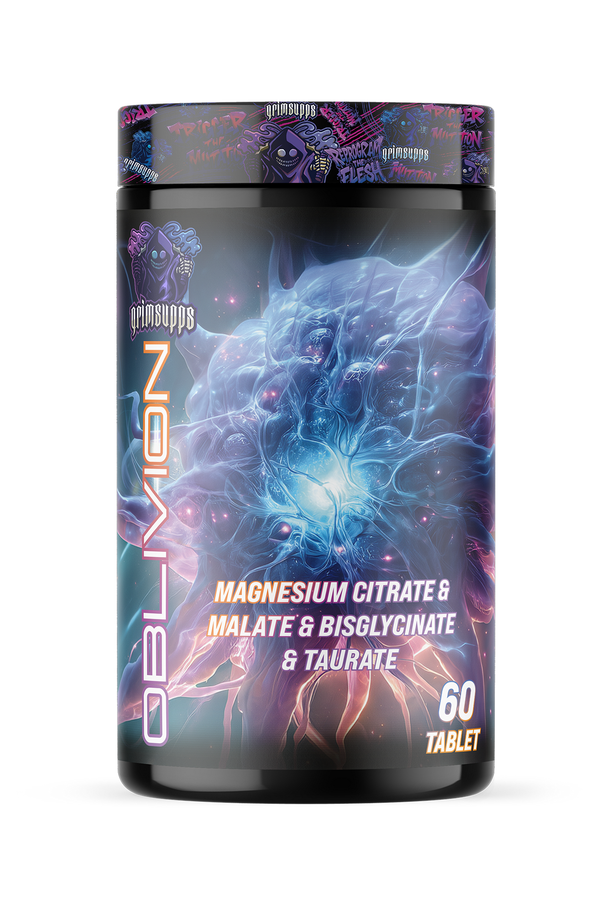 GRIMSUPPS OBLIVION Magnezyum Complex 60 Tablet – Kas, Sinir ve Enerji Desteğinde Üst Seviye Formül
