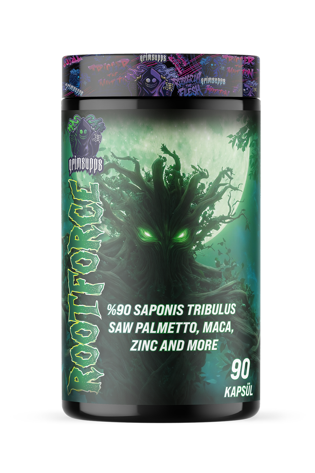 GRIMSUPPS ROOTFORGE Tribulus, Saw Palmetto 90 Kapsül – Doğal Güç ve Performans Artırıcı!